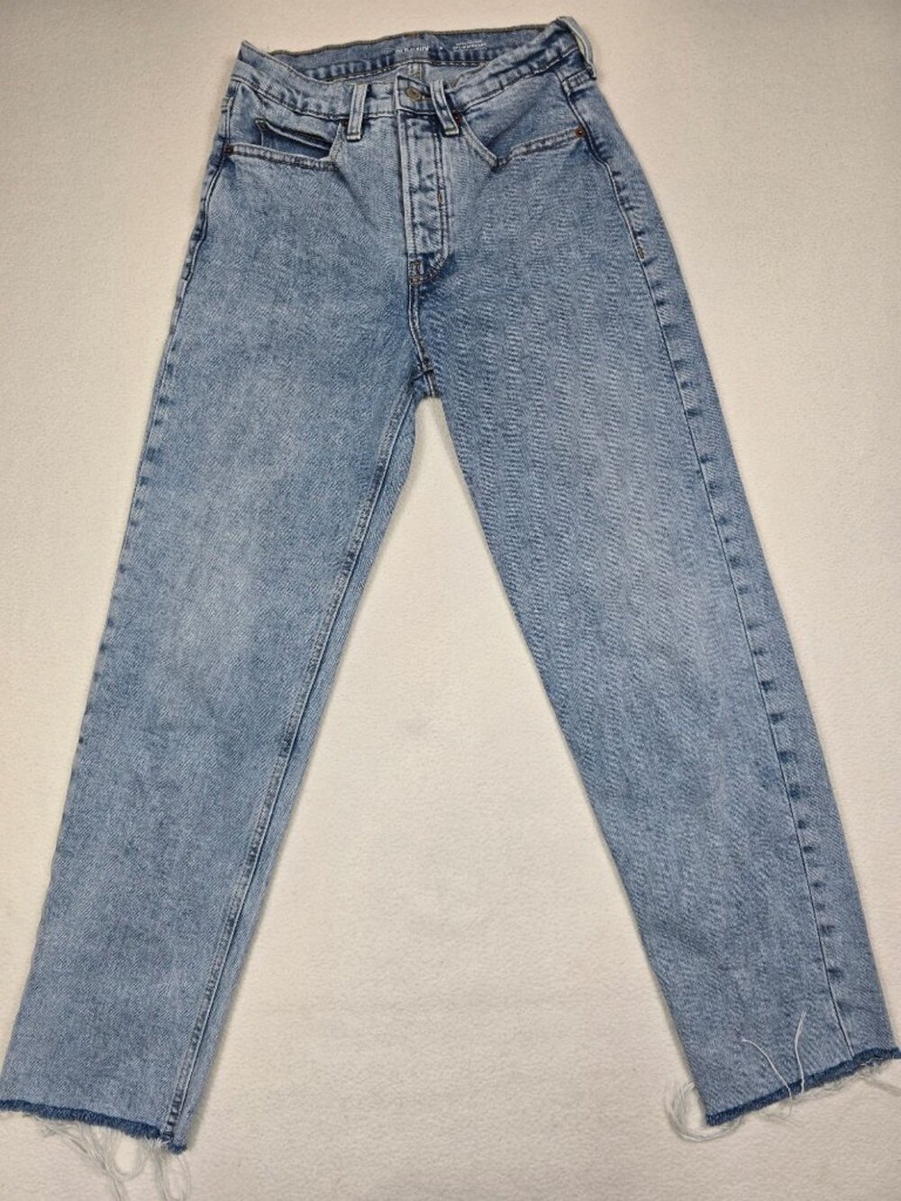 Old Navy Extra High Rise Sky Hi Straight Jeans Light Wash Size 0